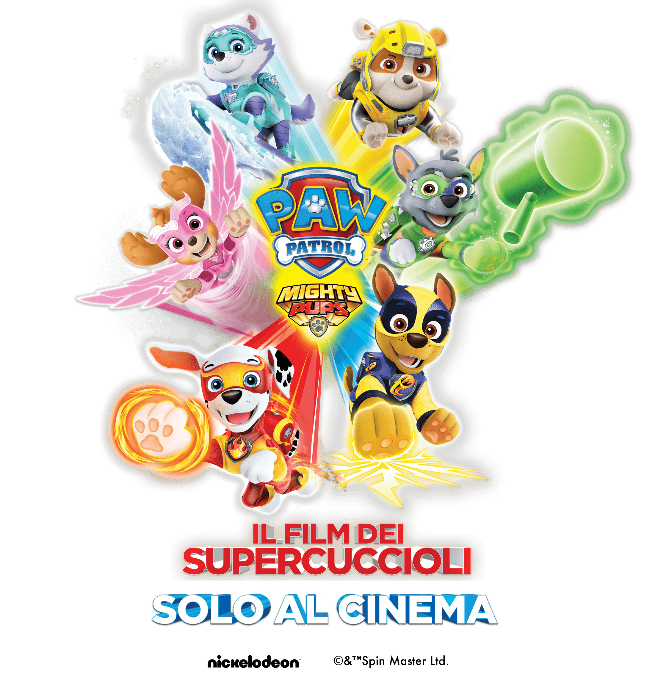 Logo titolo di Paw Patrol Mighty Pups - Il film dei supercuccioli