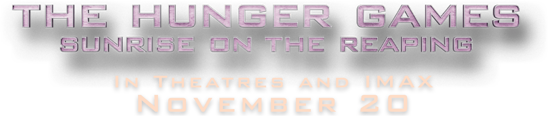 Title or logo for The Hunger Games: Sunrise on the Reaping
