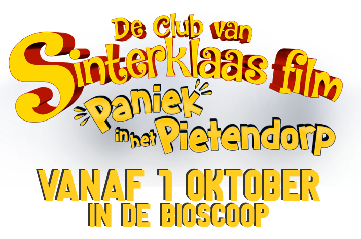 Titel of logo voor De Club van Sinterklaas film: Paniek in het Pietendorp