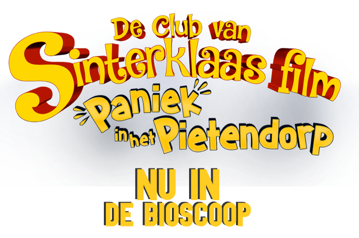 Titel of logo voor De Club van Sinterklaas film: Paniek in het Pietendorp