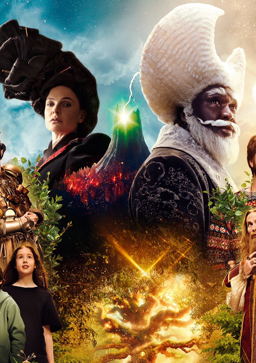 A magical world with magical beings with the magic faraway tree in the middle.