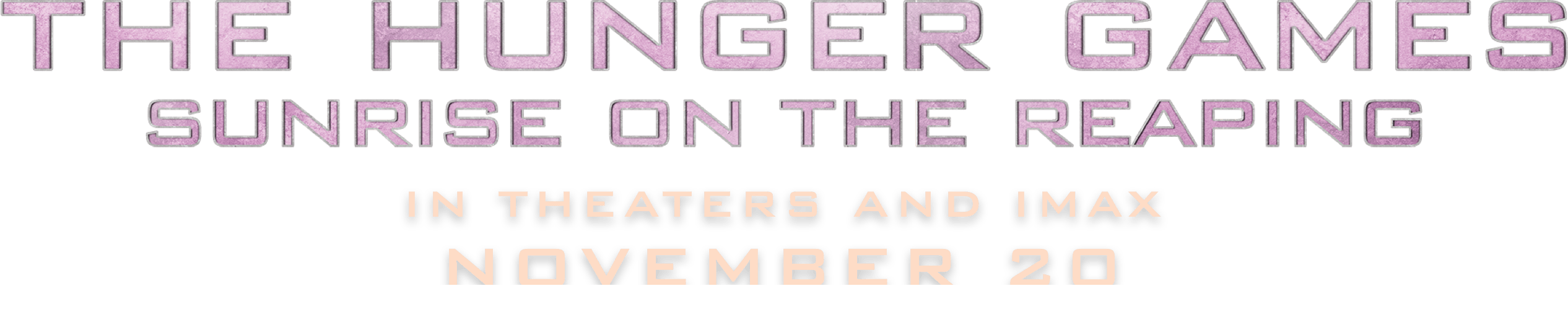 Title or logo for THE HUNGER GAMES SUNRISE ON THE REAPING