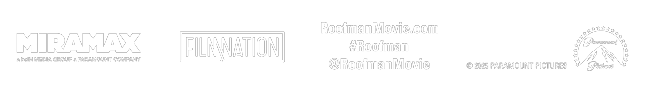A collection of legal and credit logos for Roofman