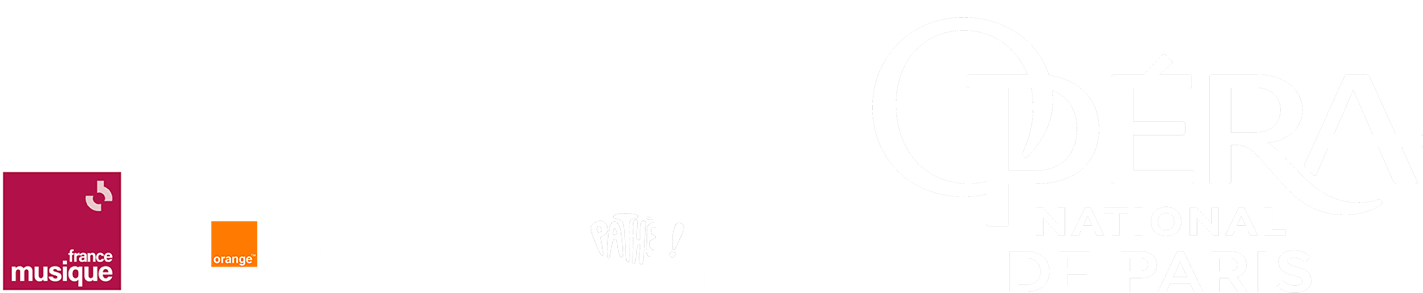 A collection of legal and credit logos for Opéra de Paris saison 2025/2026