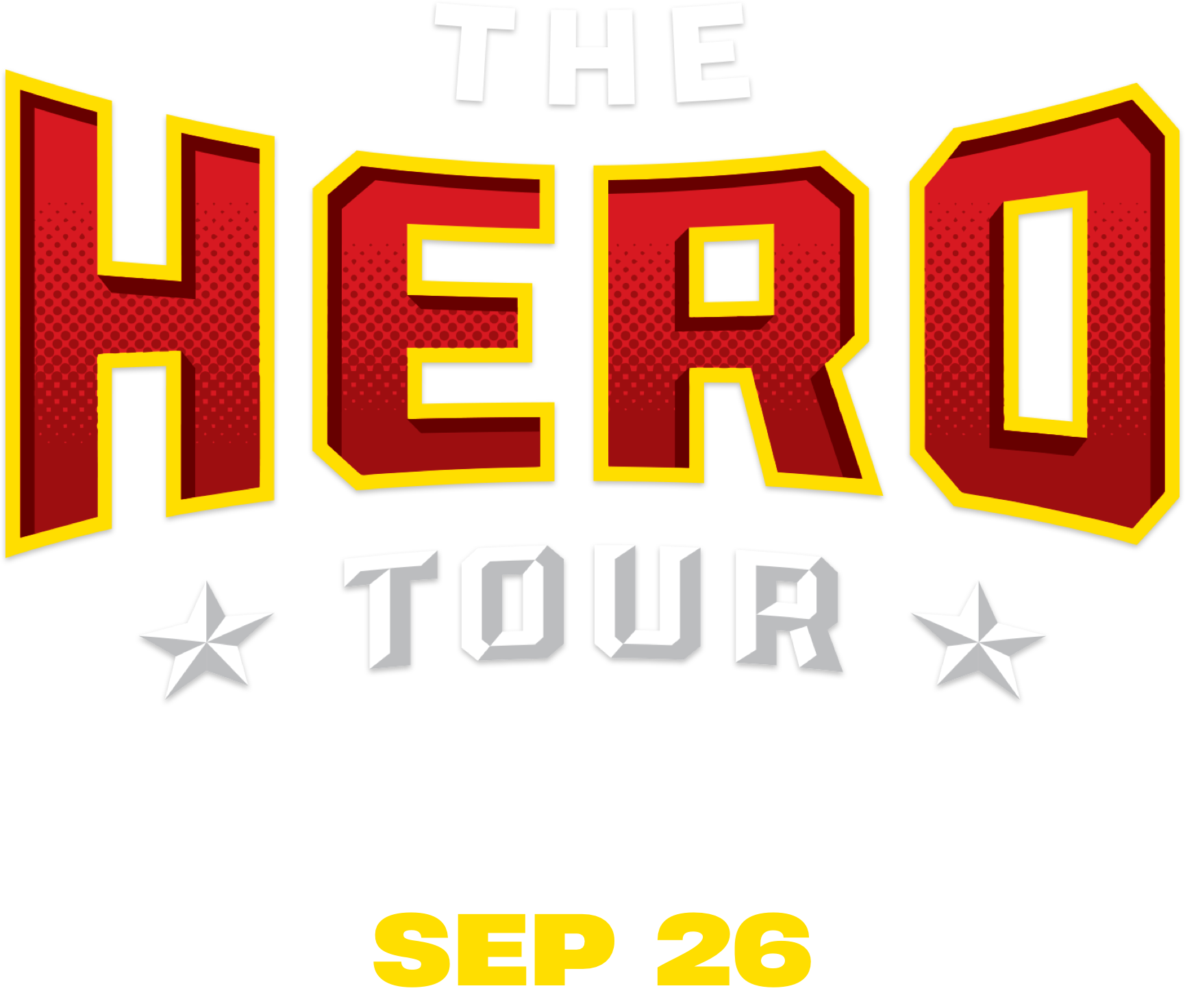 Title or logo for DUDE PERFECT: THE HERO TOUR