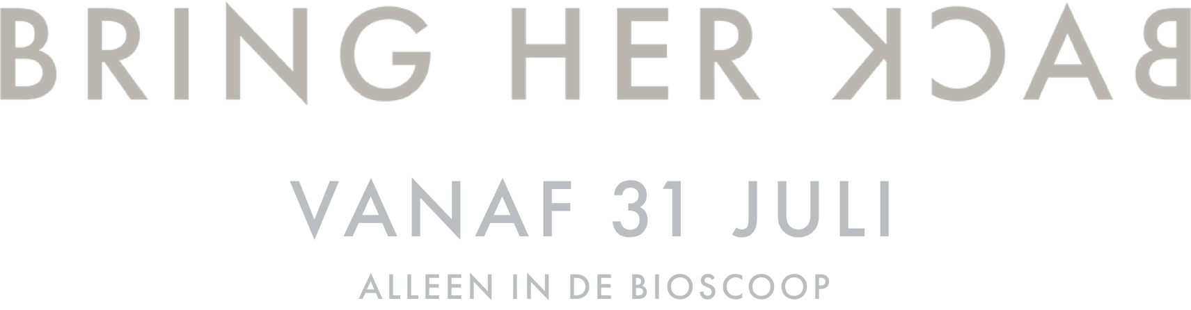 Titel of logo voor Bring Her Back