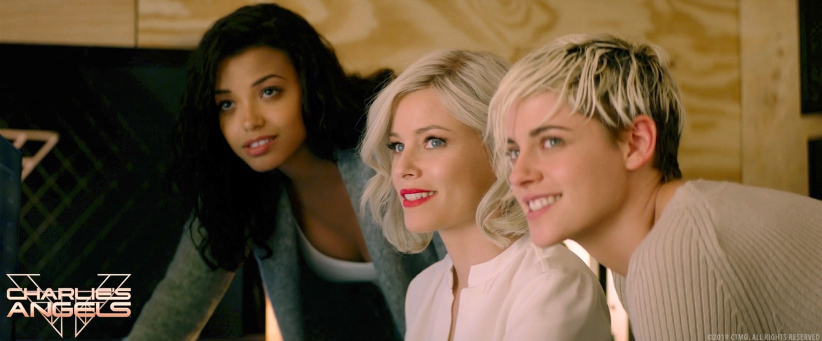 Ella Balinska, Elizabeth Banks and Kristen Stewart star in Charlie's Angels.