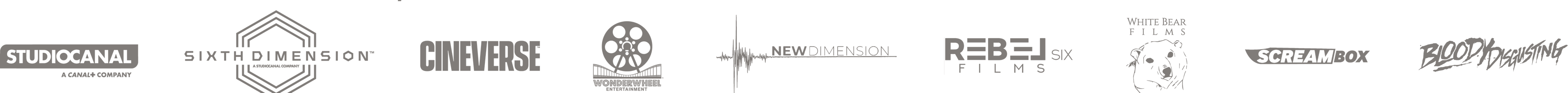 A collection of legal and credit logos for Silent Night Deadly Night