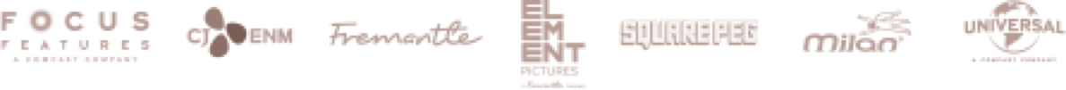 A collection of legal and credit logos for Bugonia